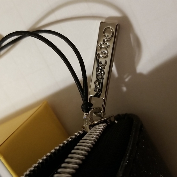 Marc Tetro Boston Terrier Dog Black Glitter Wristlet Wallet - Picture 6 of 6